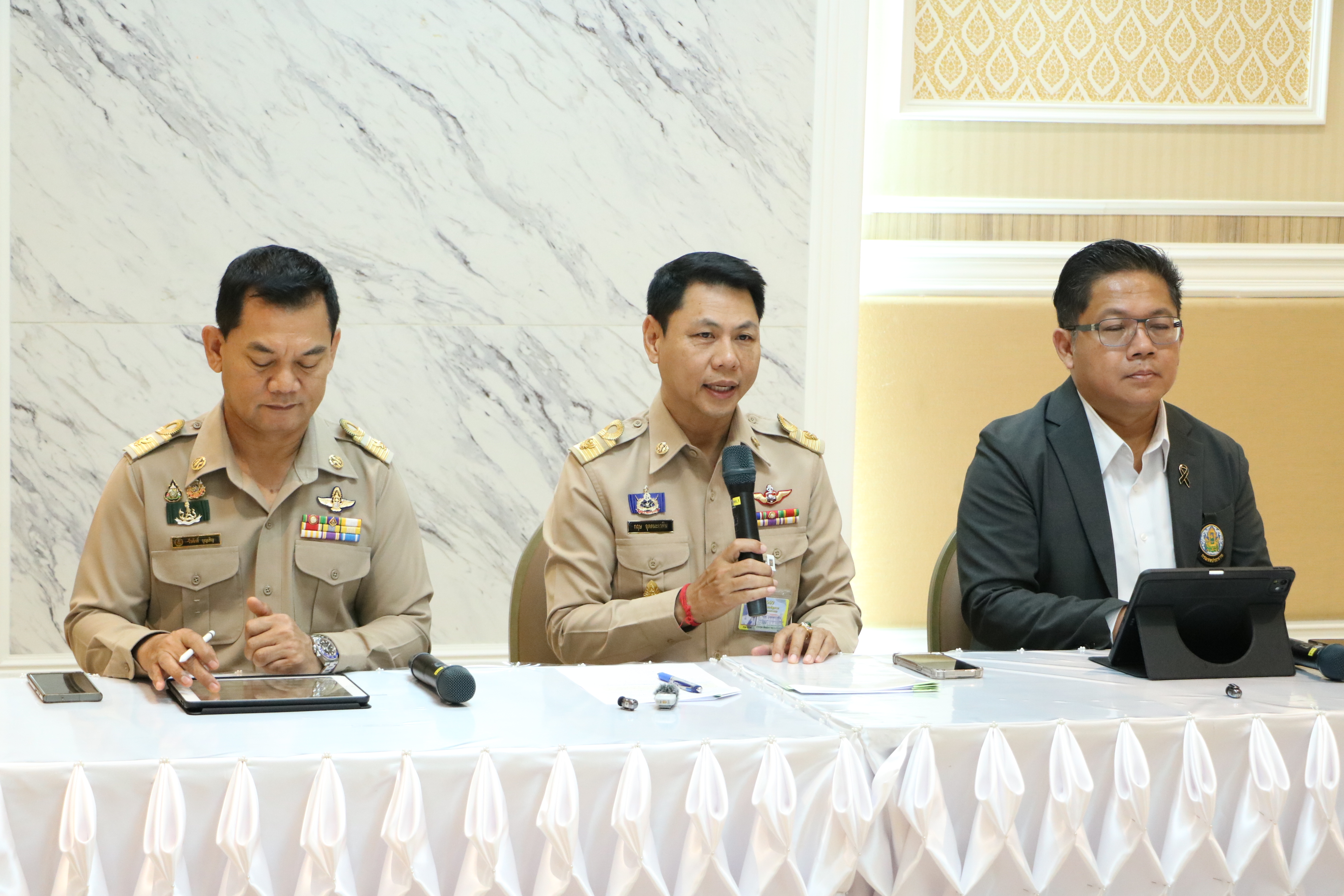title - ส.ป.ก. ร่วมแถลงข่าวรายงานสถานการณ์น้ำ กระทรวงเกษตรและสหกรณ์